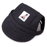Pet Baseball Cap Sport Hat Outdoor Sunbonnet with Ear Holes and Adjustable Neck Strap