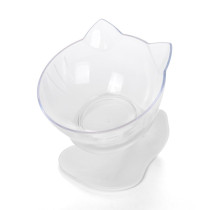 Neck Protector Cat Bowl Non-Slip Transparent Single Bowl Plastic Food Bowl