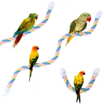 Parrot Climbing Cotton Rope Bird Toy U Pet Toy Bird Standing Pole Bird Stand Bird Cage
