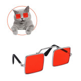 Pet Sunglasses Big Square Metal Frame Cute Costume Glasses For Dog Cat