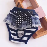 Dog Stripes Physiological Panties Sanitary with Elastic Strap Washable Underwear