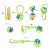 Pet Supplies Toy Bite Resistant Cotton Rope Toy Molar Cleaning Tooth Rope 4-Piece Set