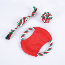 Dog Cotton Rope Toy Molar Pet Toy Set Christmas Toy Set