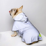 Dog Cloak Raincoats Noctilucence Hooded Waterproof with Reflective Strap Jacket