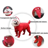 Pet Raincoat Dog Hoodies Onesie Waterproof Rain Jacket Rain Boots Jumpsuit Rain Poncho