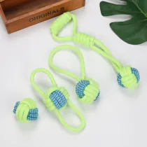 Pet Supplies Toy Bite Resistant Cotton Rope Toy Molar Cleaning Tooth Rope 4-Piece Set