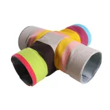Hamster Rainbow Tunnel For Indoor Hamster With Play Ball And Peek Holes Toy