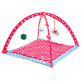 White Dots Dog Cat Breathable Fun Ring Bell Toy Bed Cat Tent Pet Supplies
