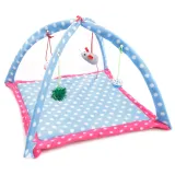 White Dots Dog Cat Breathable Fun Ring Bell Toy Bed Cat Tent Pet Supplies