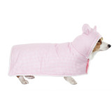 Plaid Bathrobe With Hat Pet Water Towel Bath Towel Dog Cat Glove Bath Towel Pet Supplies