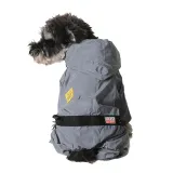 Dog Raincoats Full Body Noctilucence Hooded Waterproof with Reflective Strap Jacket