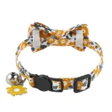 Flowers Bowknot Bell Double Bow Removable Safety Clasp Pet Supplies Cat Collar