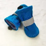 Pet Dog Boots Mesh Ventilation Shoes 4PCS with Reflective Strips Rugged Anti-Slip Sole