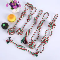 Dog Cotton Rope Toy Molar Pet Toy Set Christmas Toy Set