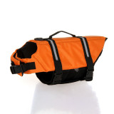Dog Lifesaver Vests Pure Color with Rescue Handle Safety Swimsuit Preserver for Swimming