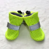 Pet Dog Boots Mesh Ventilation Shoes 4PCS with Reflective Strips Rugged Anti-Slip Sole