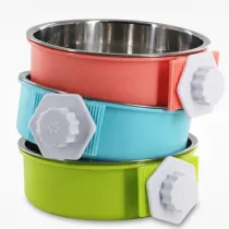 Hanging Hanging Cage Dog Bowl Thickened Reinforced Stainless Steel Dog Bowl