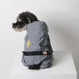 Dog Raincoats Full Body Noctilucence Hooded Waterproof with Reflective Strap Jacket