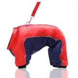 Pet Waterproof and Cold-Proof Four-Legged Cotton Clothing for Dog and Cat Winter Warm Coat With Reflective Strap