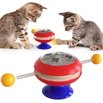 New Product Turntable Cat Toy Funny Cat Stick Cat Fight Catnip Ball
