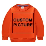 DIY Custom Letter Picture Toddler Boys Sweatshirts Long Sleeve Tops