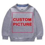 DIY Custom Letter Picture Toddler Boys Sweatshirts Long Sleeve Tops