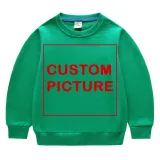 DIY Custom Letter Picture Toddler Boys Sweatshirts Long Sleeve Tops