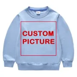 DIY Custom Letter Picture Toddler Boys Sweatshirts Long Sleeve Tops