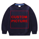 DIY Custom Letter Picture Toddler Boys Sweatshirts Long Sleeve Tops