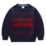 DIY Custom Letter Picture Toddler Boys Sweatshirts Long Sleeve Tops