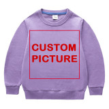 DIY Custom Letter Picture Toddler Boys Sweatshirts Long Sleeve Tops