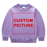 DIY Custom Letter Picture Toddler Boys Sweatshirts Long Sleeve Tops