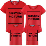 DIY Custom Letter Picture Matching Family Prints T-shirts