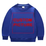 DIY Custom Letter Picture Toddler Boys Sweatshirts Long Sleeve Tops