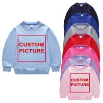 DIY Custom Letter Picture Toddler Boys Sweatshirts Long Sleeve Tops