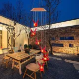 Hummingbird Solar Wind Chimes Color Changing Solar Mobile Waterproof LED Lights