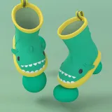 Toddlers Kids Cartoon Shark Flat Waterproof Non Slip Rain Boots