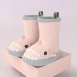 Toddlers Kids Cartoon Shark Flat Waterproof Non Slip Rain Boots