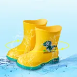 Toddlers Kids Cartoon Dinosaur Flat Waterproof Non Slip Rain Boots