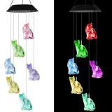 Cartoon Animal Solar Wind Chimes Color Changing Solar Mobile Waterproof LED Lights