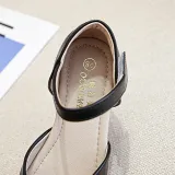 Kids Girl Bow Tie Closed-Toe Flat Princess Dress Shoes