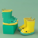 Toddlers Kids Cartoon Shark Flat Waterproof Non Slip Rain Boots