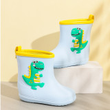 Toddlers Kids Dinosaur Flat Waterproof Non Slip Rain Boots