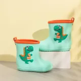 Toddlers Kids Dinosaur Flat Waterproof Non Slip Rain Boots