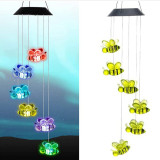 Dragonfly Solar Wind Chimes Color Changing Solar Mobile Waterproof LED Lights
