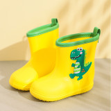Toddlers Kids Dinosaur Flat Waterproof Non Slip Rain Boots