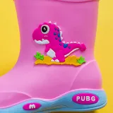 Toddlers Kids Cartoon Dinosaur Flat Waterproof Non Slip Rain Boots