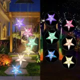 Star Sun Style Solar Wind Chimes Color Changing Solar Mobile Waterproof LED Lights