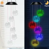 Cartoon Animal Solar Wind Chimes Color Changing Solar Mobile Waterproof LED Lights