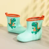 Toddlers Kids Dinosaur Flat Waterproof Non Slip Rain Boots